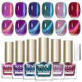 Cat Eye Nail Polish Set - Fruit Variation, Quick Dry Magnetic Nail Lacquer