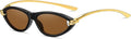 Skiennix Retro Oval Sunglasses - Stylish Cat Eye 90s Sunnies for Men & Women | Lightweight, UV Protection