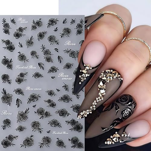Halloween Nail Stickers Set - Heart Spider Web Design for Nail Art, 6 Sheets