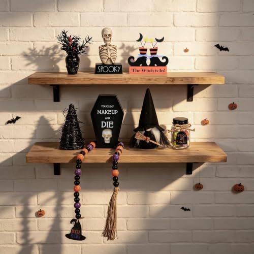 Halloween Tiered Tray Decor Set - Farmhouse & Gothic Indoor Halloween Decorations