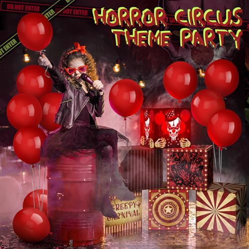 Lighted Halloween Circus Clown Decor Set - Creepy Party Decorations
