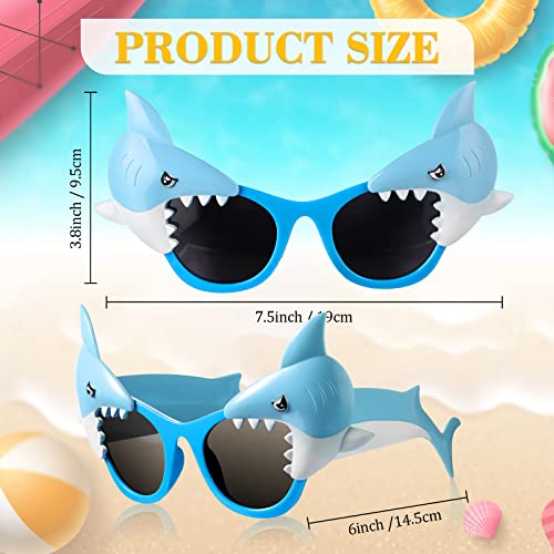24 Pairs Ocean Theme Shark Sunglasses Photo Booth Props for Parties