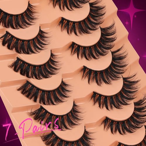 Veleasha 7P-833 Dramatic Fluffy False Eyelashes with V-Shaped Clusters - Full & Volume