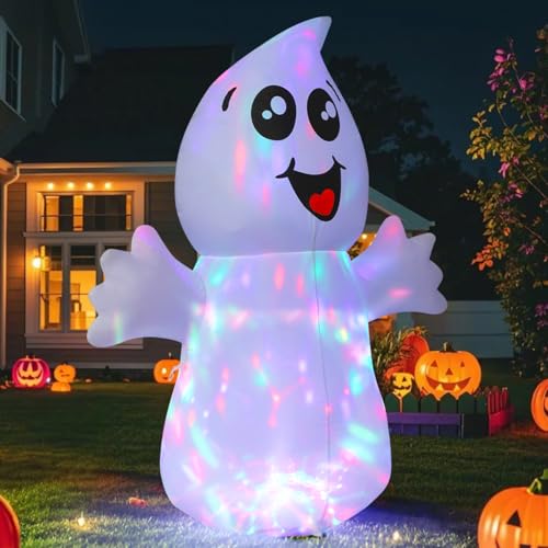 5 FT Halloween Inflatable Ghost Yard Decoration with LED Lights Outdoor & Indoor