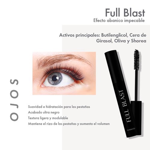 FARMASi Full Blast Mascara - Ultra Black Volumizing & Lengthening Formula | 0.33 Fl Oz