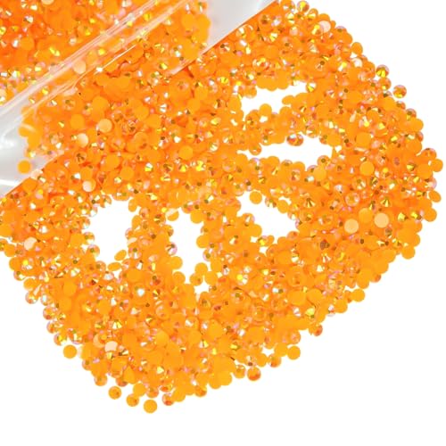 Orange AB Resin Rhinestones for Crafts 6mm Small Wholesale Pack - 1280PCS