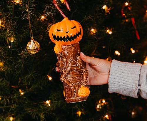 Nightmare Before Christmas Pumpkin King Ceramic Mug - 16oz Tiki Tumbler for Drinks