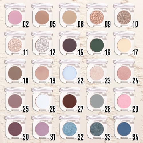 Pear White Glitter Eyeshadow Single - Sheer Waterproof Pigmented Makeup - 0.04oz A-11