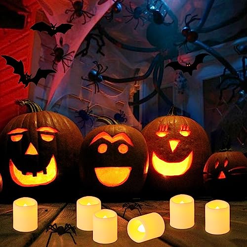 48 Pack Flameless LED Tea Light Candles - Battery Operated, Flickering, Waterproof, 1.8 Inch, Long-Lasting, Outdoor & Indoor Decor