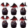 18pcs Red Glitter Dessert Cupcake Topper Picks for Birthday Party Decorations
