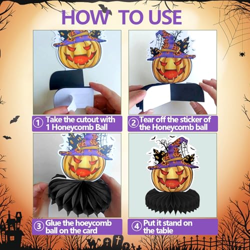 Halloween Centerpiece C-Halloween Centerpiece 01 - 9 Pack Table Decor for Parties