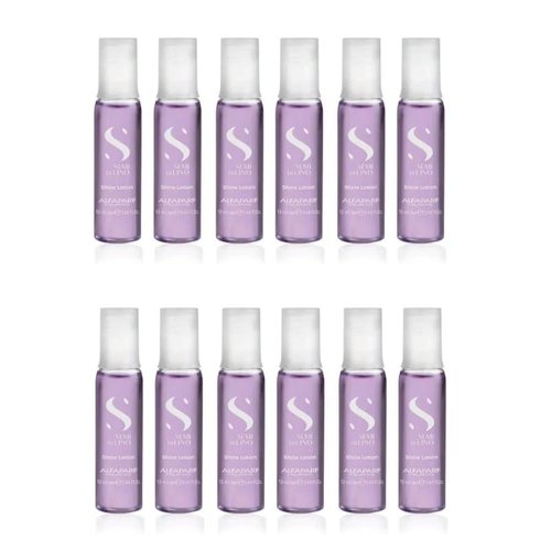 ALFAPARF MILANO Semi Di Lino Shine Lotion | Leave-In Hair Treatment with Thermal Protection - 12 Vials, 0.44 Fl Oz
