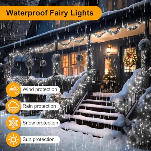 200FT 600LED Waterproof Christmas String Lights - 8 Modes, Indoor & Outdoor Decoration