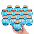 Blue Coastal Fall Pumpkin Decor Glass Jars - Set of 12 - Vesici