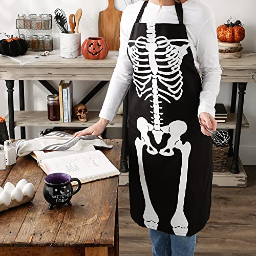 Halloween Apron with Skeleton Design - Happy Halloween Collection, One Size