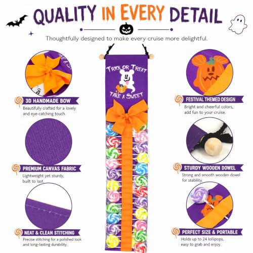 Halloween Fish Extender Lollipop Holder for Cruise Door - Purple