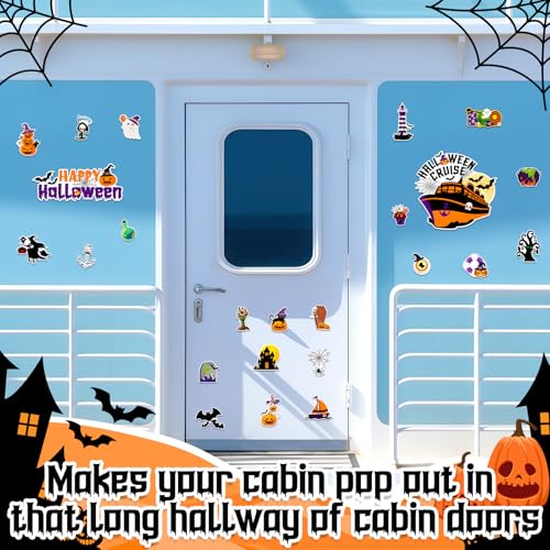 Halloween Cruise Door Magnets - 27 Reusable Spooky Cabin Decorations