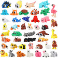 45 Pcs Mini 3D Printed Animal Figurines Set - Small Decor Animals