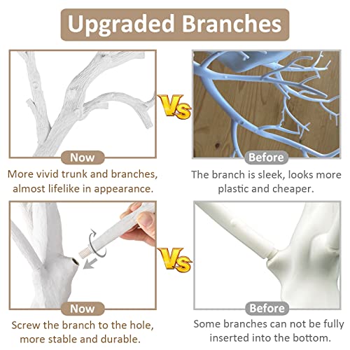 White Artificial Manzanita Tree 3.44ft Decorative Centerpiece for Weddings & Holidays - Variation: White / 3.44ft-1pc