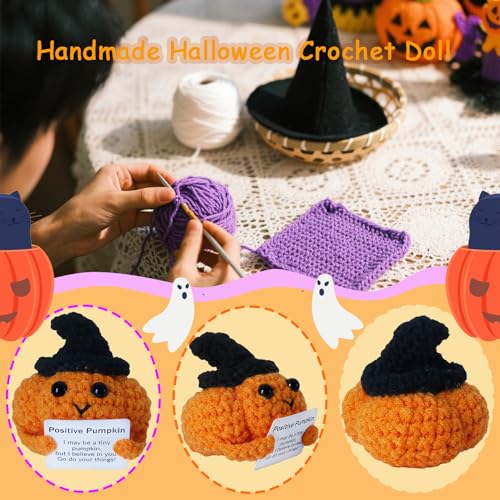 Halloween Positive Pumpkin Doll - Emotional Support Mini Decor for Women Men - Pumpkin Variation