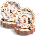 Heavy-Duty Halloween Paper Plates 9 Inch Pumpkin Ghost Gothic Party Supplies