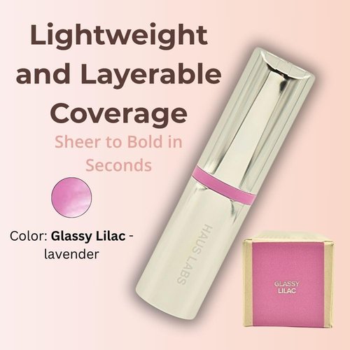 Haus Labs Color Fuse Longwear Hydrating Glassy Lip + Cheek Blush Balm Stick - Glassy Lilac