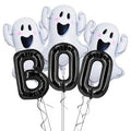 Halloween Foil and Ghost Balloon Set - 6 Pieces for Party Decorations