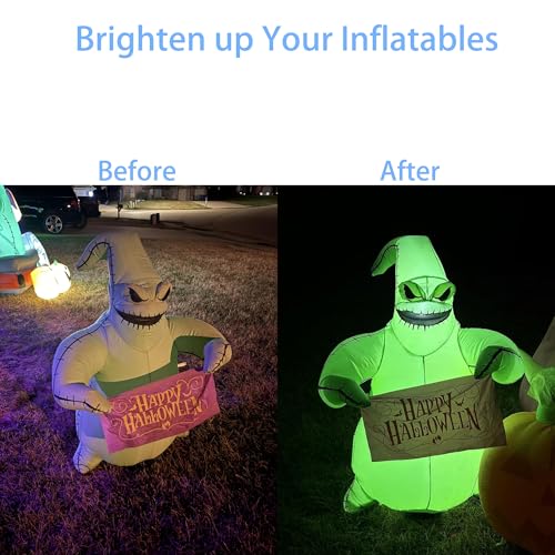 12V White LED Replacement Lights for Inflatable Decorations - Waterproof 20 Pack