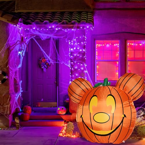 Gumwaqu Halloween Inflatable Pumpkin Yard Decoration - Mouse Theme, 39.5 Inch, Gift Box Included