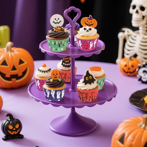 Halloween Cupcake Liners Set - Witch and Ghost Pattern, Style B, 100 Pieces
