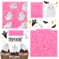 Halloween Ghost Silicone Molds - 4 Pack for Cake, Candy, Chocolate & Crafts