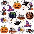 Halloween Hanging Swirls Party Streamer Ceiling Decorations - 40 Pcs - Festive & Cute Design