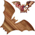 Umigy Bat Halloween Charcuterie Board - Acacia Wood Tray with Handle