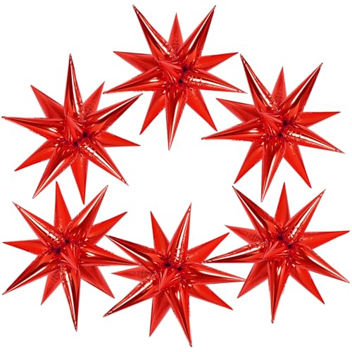 72 Pcs Foil Star Balloons Set - Red Party Decorations & Balloon Garland