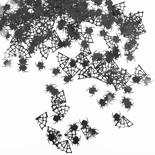 Halloween Spider Web & Bat Confetti Set for Party Decorations - 920 PCS