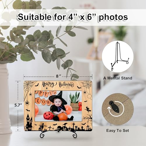 Halloween Autumn Photo Frame for Kids & Kids - 4x6 Pumpkin Fall Decor