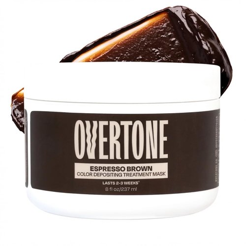 Overtone Espresso Brown Semi-Permanent Hair Color Conditioner - Nourishing & Damage-Free | 8 oz, Vegan