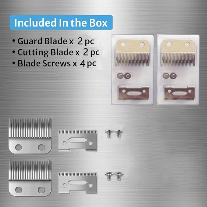 Wahl Clipper Replacement Blades - 2 Pack Compatible with 2 Hole Clipper Blades | Durable & Efficient
