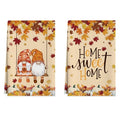 Gnome Pumpkin Dish Towels Set of 2 - Fall Kitchen Decor 18x26 Inches