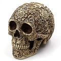 Halloween Skull Flower Sculpture - Human Skeleton Statue for Home Decor - 8.1" Variation of Skull Flower