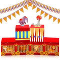 Circus Party Decorations Set - 6 Large Gift Boxes with Animal Cards
