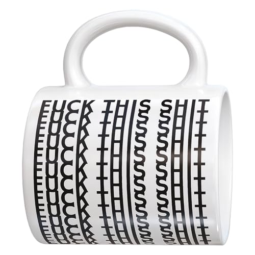 Hidden Message Coffee Mug 11oz Black Rune Pattern - Funny Gift for Coffee Lovers