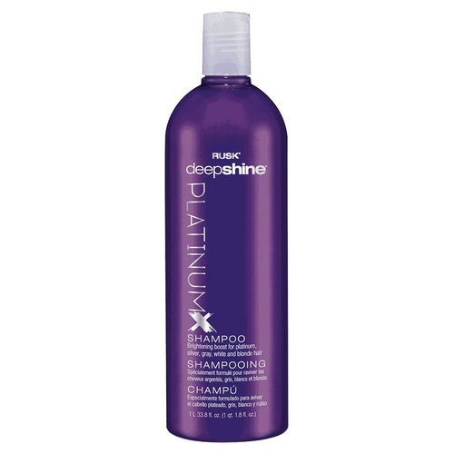 RUSK Deepshine PlatinumX Shampoo - Gentle Cleansing & Brightening for Platinum, Silver & Blonde Hair | 33.8 oz