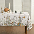Horaldaily Fall Tablecloth 60 x 84 Inch Rectangular Beige Autumn Decor