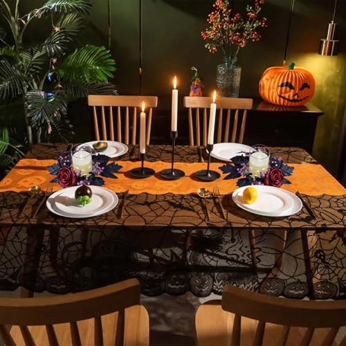 Halloween Candle Ring Wreath Artificial Maple Leaf Rose Flower Decor - 9.84 Inch
