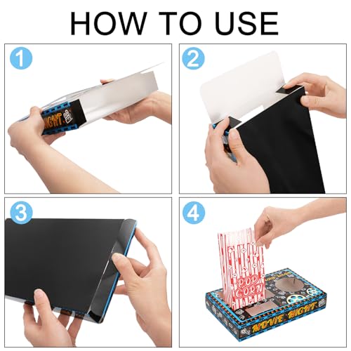 Movie Night Snack & Popcorn Tray Set - 100 Disposable Party Supplies