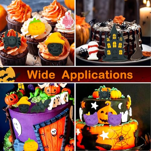 Halloween Silicone Mold Set 3-Piece Haunted Castle Tombstone & Creepy Designs
