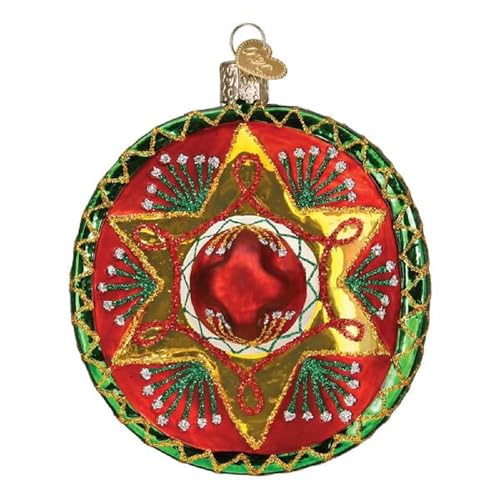 Christmas Glass Ornament - Hand-Painted Sombrero Holiday Decoration
