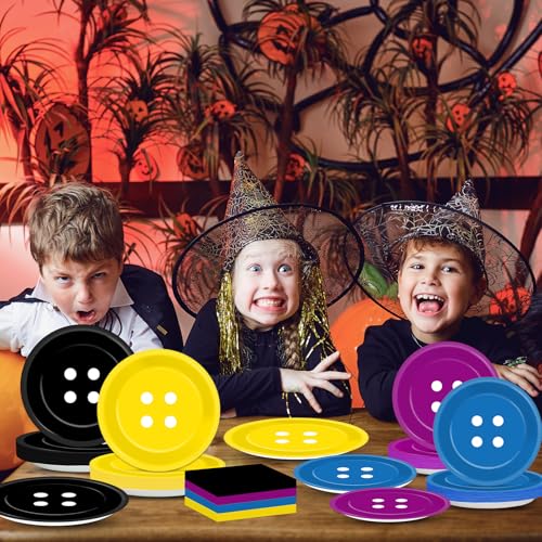 96-Piece Halloween Party Tableware Set - Disposable Plates Napkins Cutlery for Guests