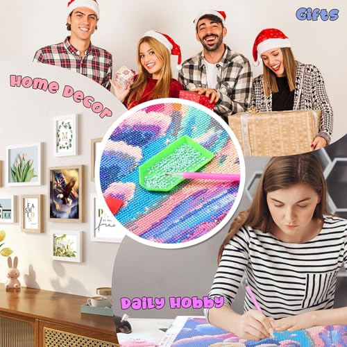 DIY 5D Diamond Painting Kit for Adults - Eagle with Flag Wall Art 12x16 Inch